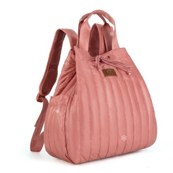 LEE49-002 LEE Quilted Puffer Drawstring Backpack " - Picture 5 of 7